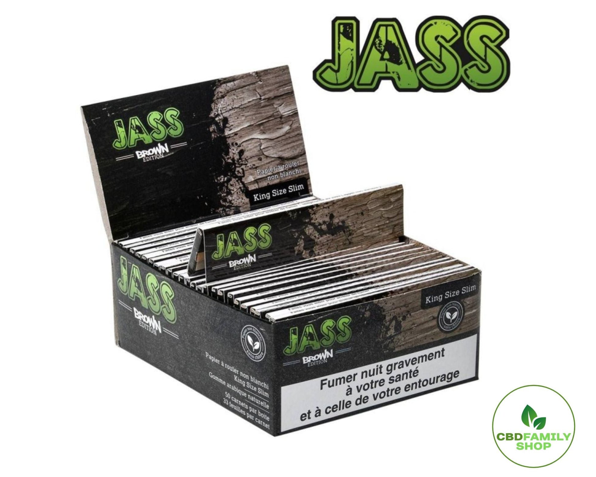 feuilles brown king size slim