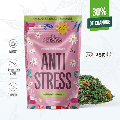 Infusion BIO CHANVRE CBD 30% "ANTI STRESS"